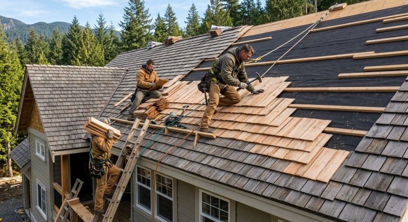 Cedar Shake Roof Construction in Cape May, NJ