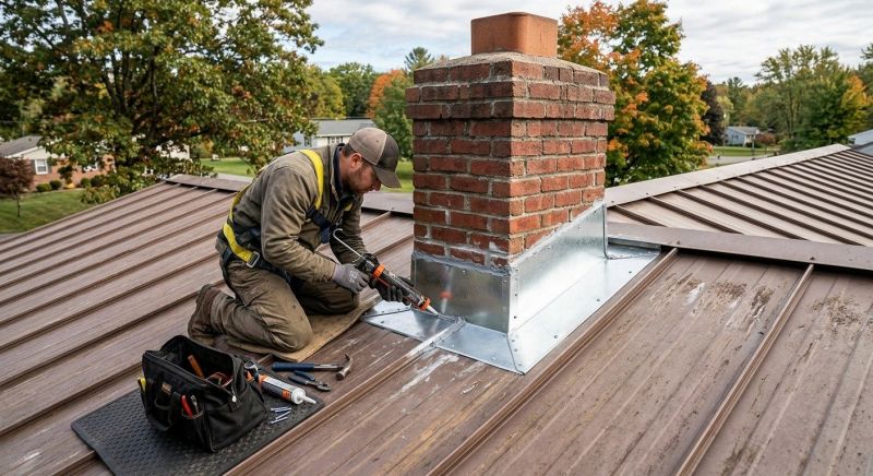 Metal Roof Flashing Repair in Cape May County, NJ