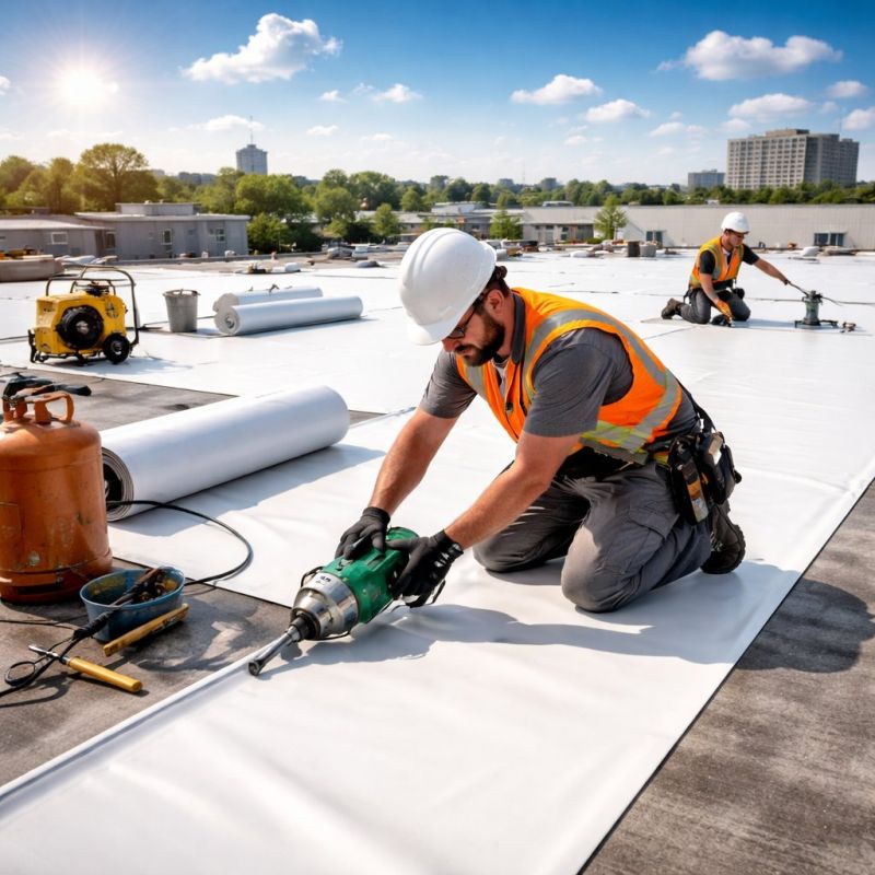 Single Ply Roof Installation in Cape May County, NJ