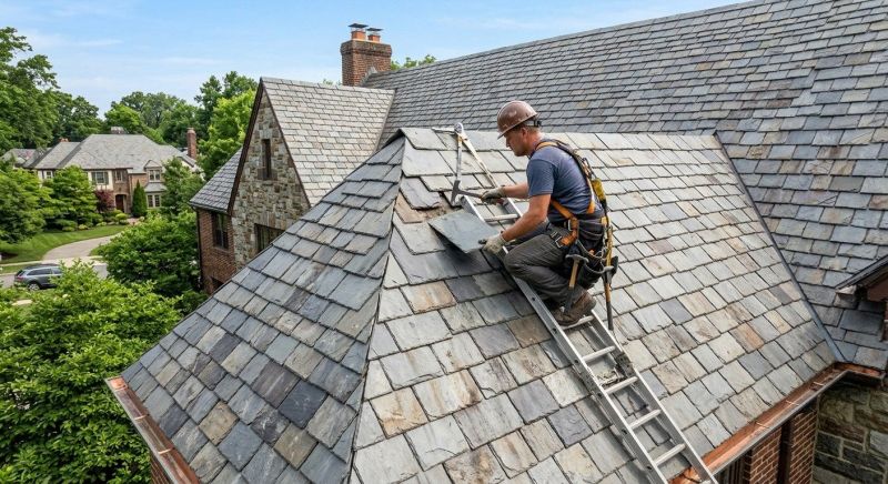 Slate Shingle Replacement in Cape May County, NJ