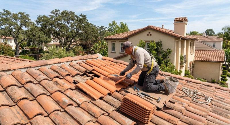Spanish Tile Roof Repair in Cape May County, NJ