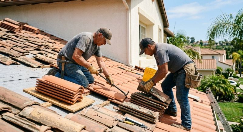 Spanish Tile Roof Repair in Cape May County, NJ