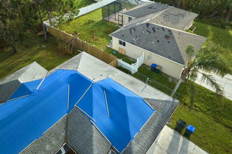 Storm Damage Roof Tarping in Cape May County, NJ