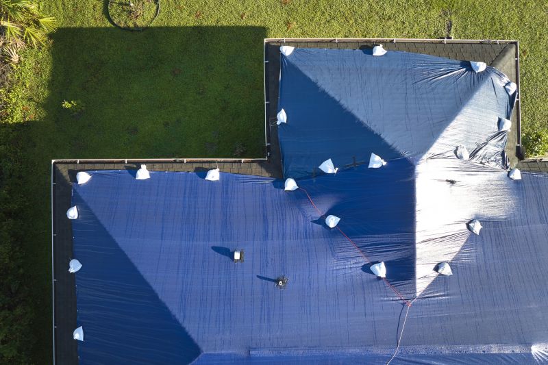 Storm Damage Roof Tarping in Cape May County, NJ