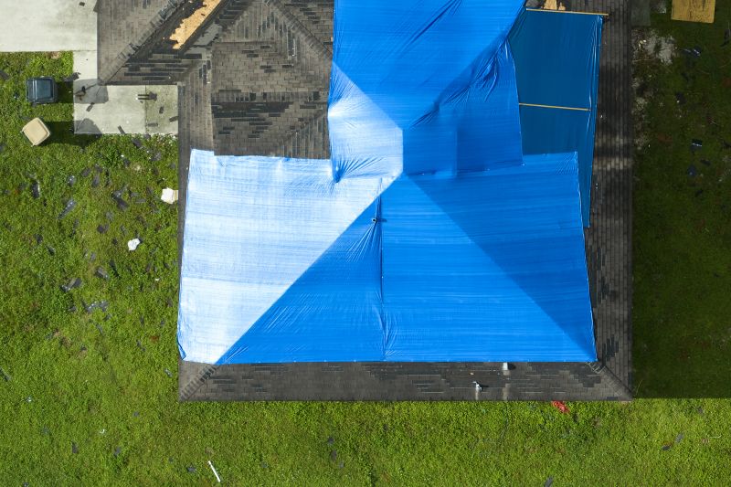 Storm Damage Roof Tarping in Cape May County, NJ