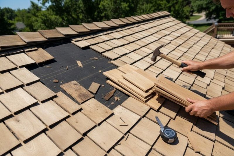 Wood Shake Roof Repair in Port Elizabeth, NJ